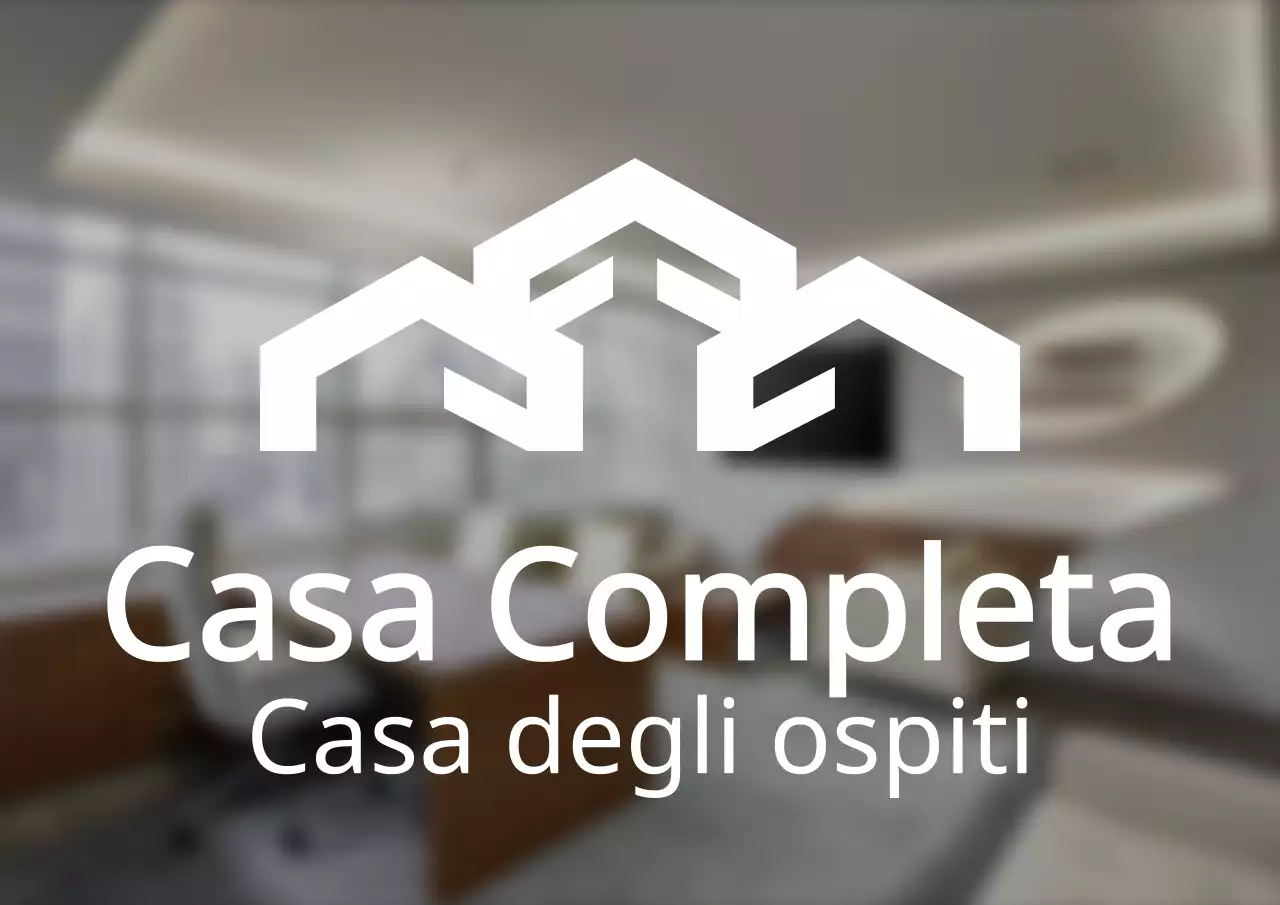 Insegna del logo della guest house in stile semplice