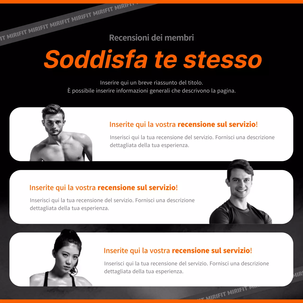 Introduzione dei servizi a domicilio in nero e arancione