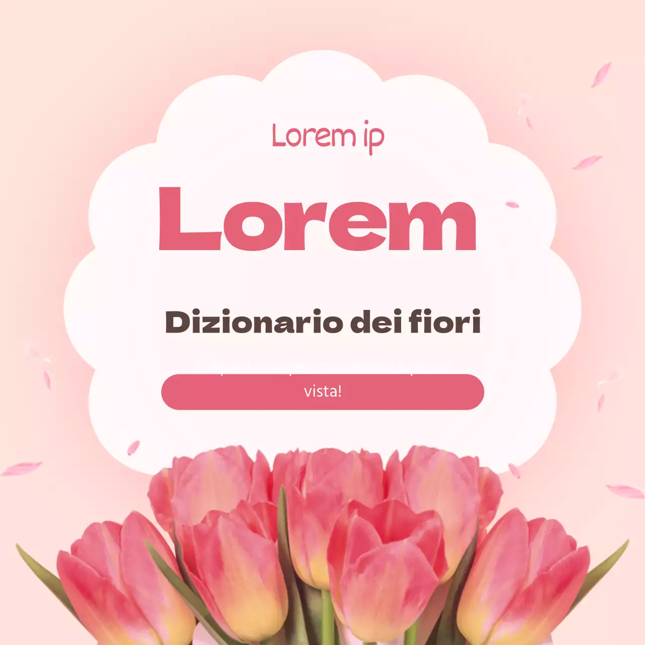 Fiore di tulipano in rosaCarta del dizionarioNews design