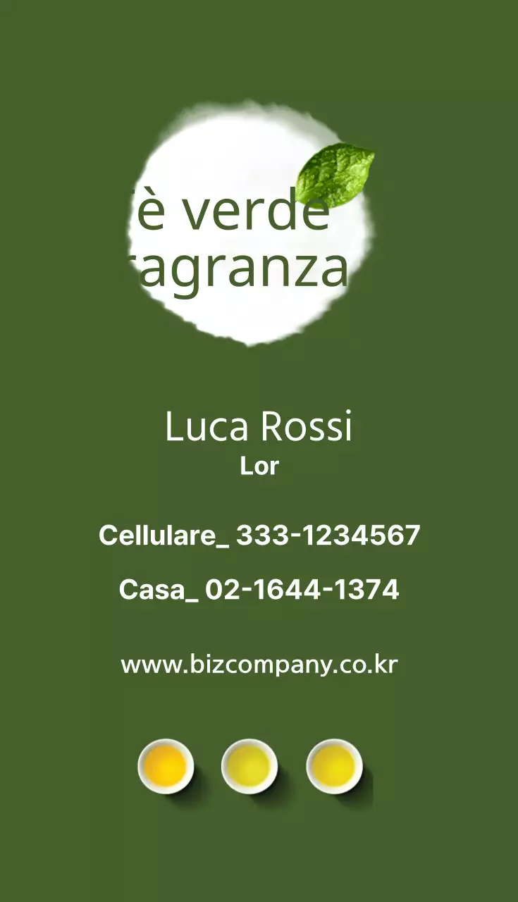 Profumo di tè verde