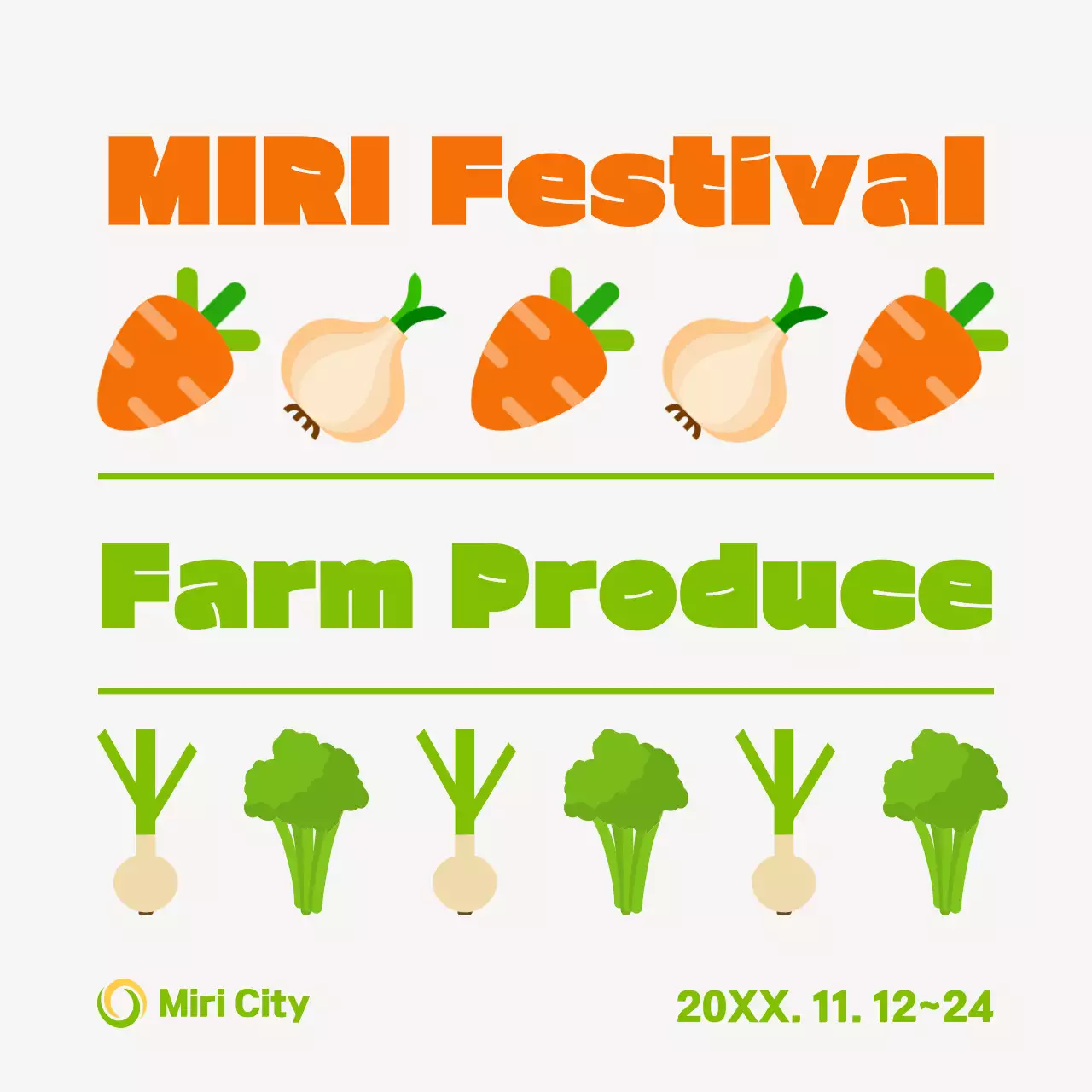 Orange Retro Festival Advertisement Social Media Post