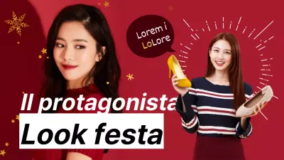 Look da festa banner di miniature YouTube in rosso e viola