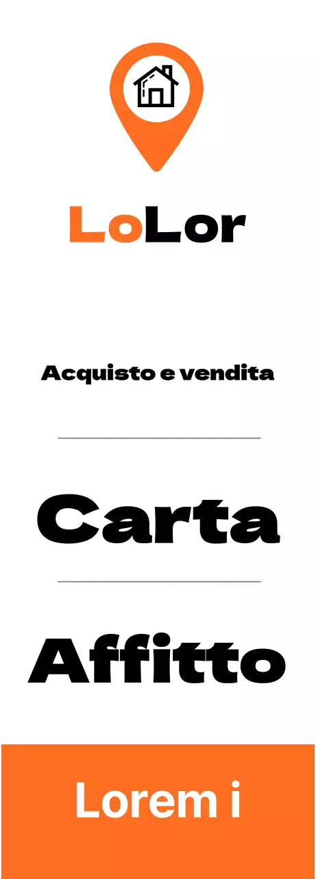 Promuovete la vostra proprietà in nero e arancione
