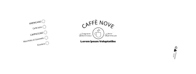 Scopri il menu del caffè bianco e semplice