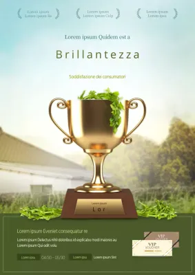 Evento vincente della parodia cinematografica verde e marrone