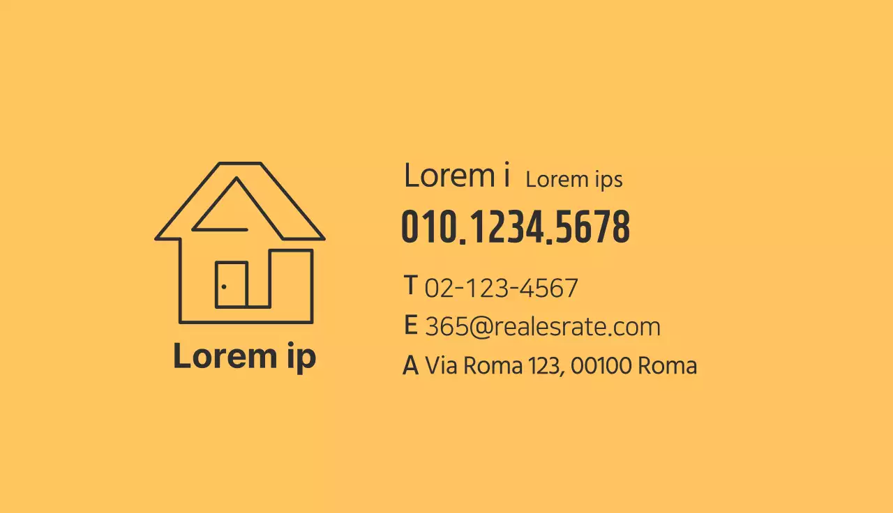 icona illustrazione gialla semplice immobiliare