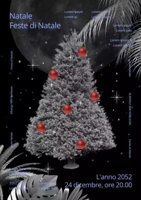 Invito alla festa di fine anno in nero e blu