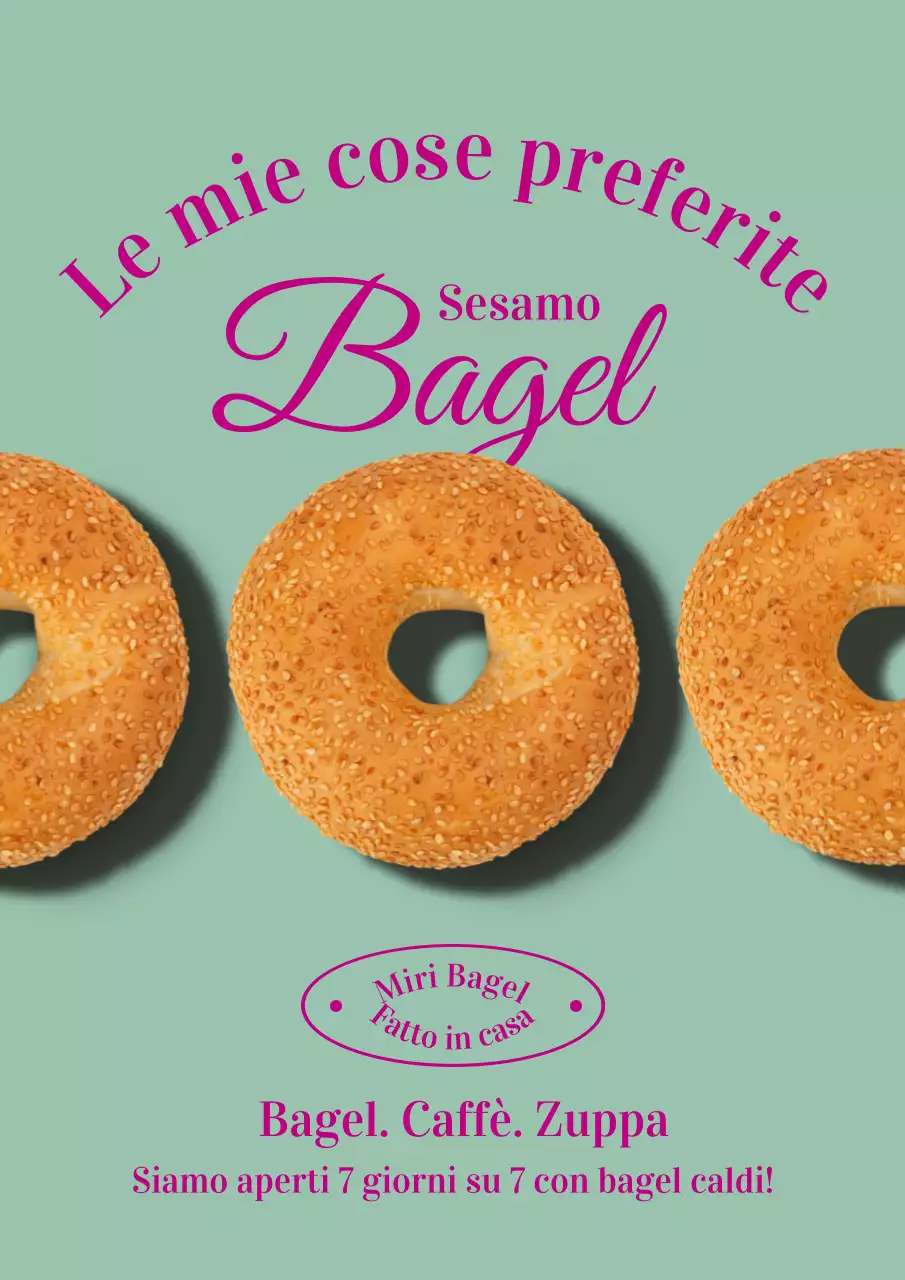 Poster di un caffè color menta