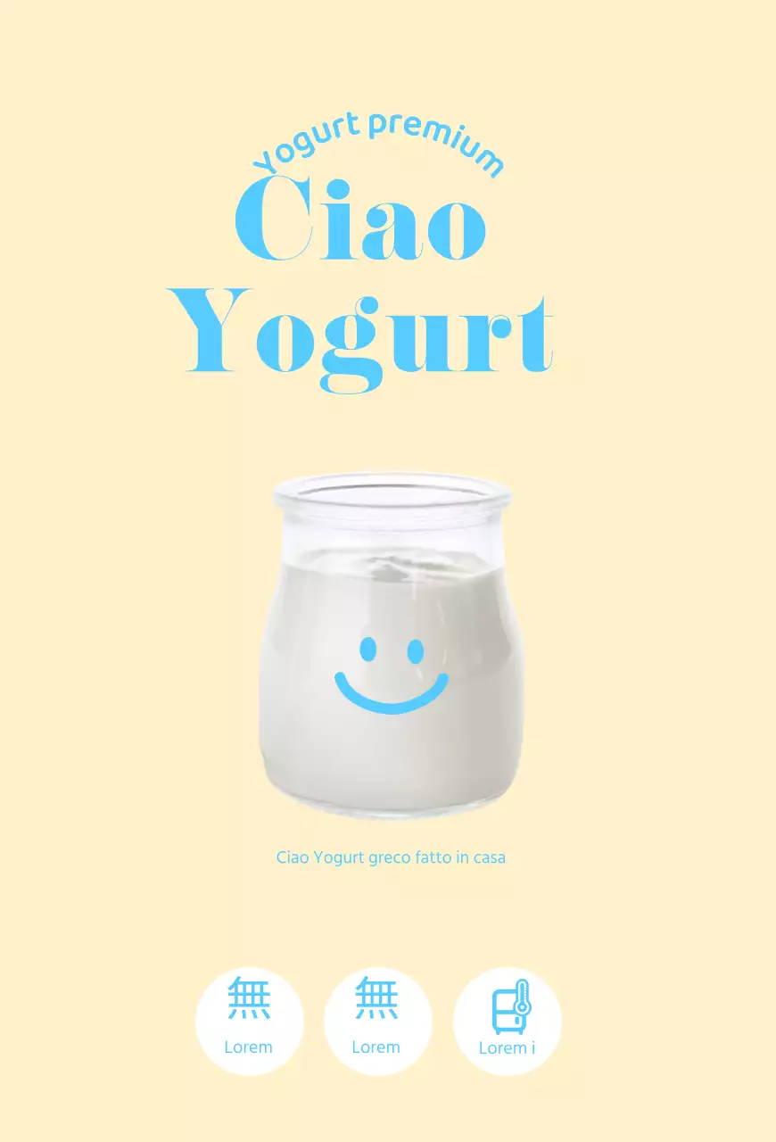 Simpatici cartoncini per yogurt al limone per la promozione del prodotto