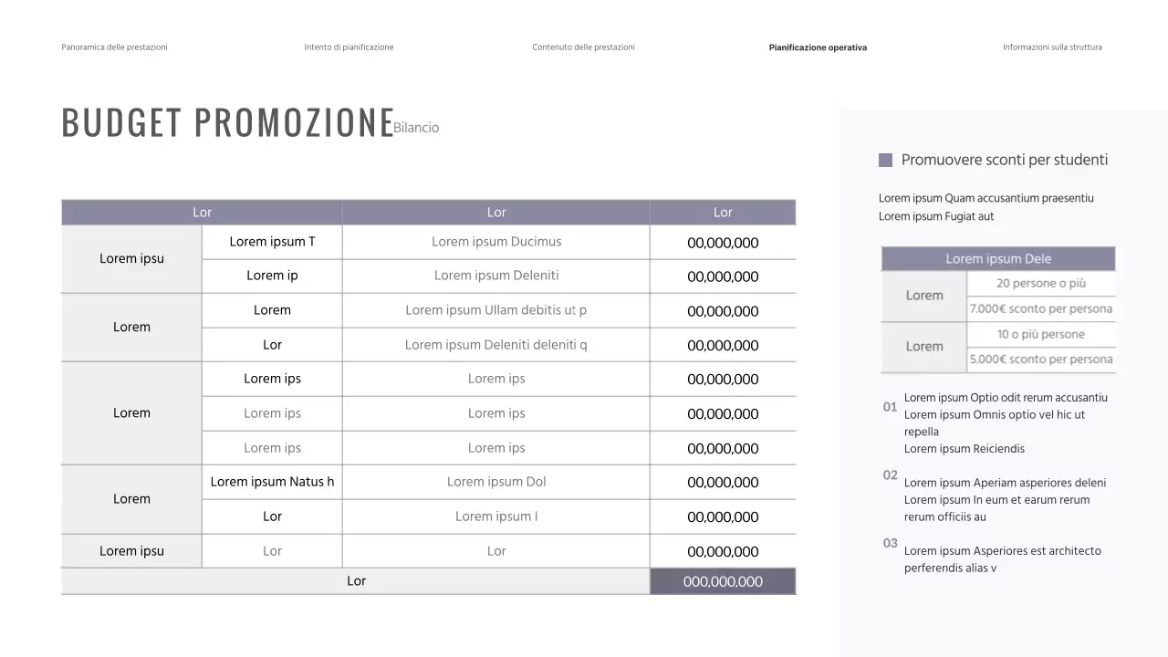 Un programma per un recital pianistico in tranquillizzanti colori pastello viola.