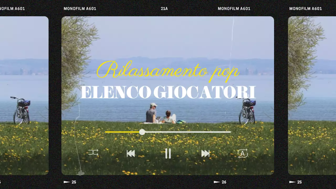 Playlist emozionale del concetto di cornice cinematografica