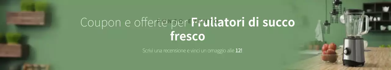 Striscione per eventi con frullatore da cucina in verde