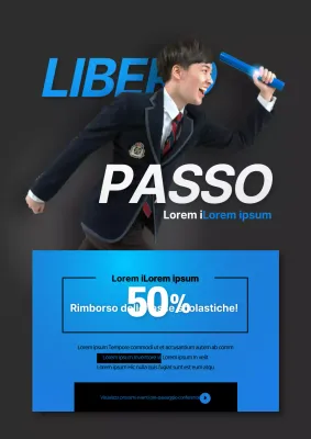 Promuovere un evento di classificazione presso la School of Mines con una foto di uno studente che corre in blu e nero