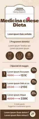 Stile semplice in giallo e marrone Listino prezzi del programma dietetico di medicina cinese