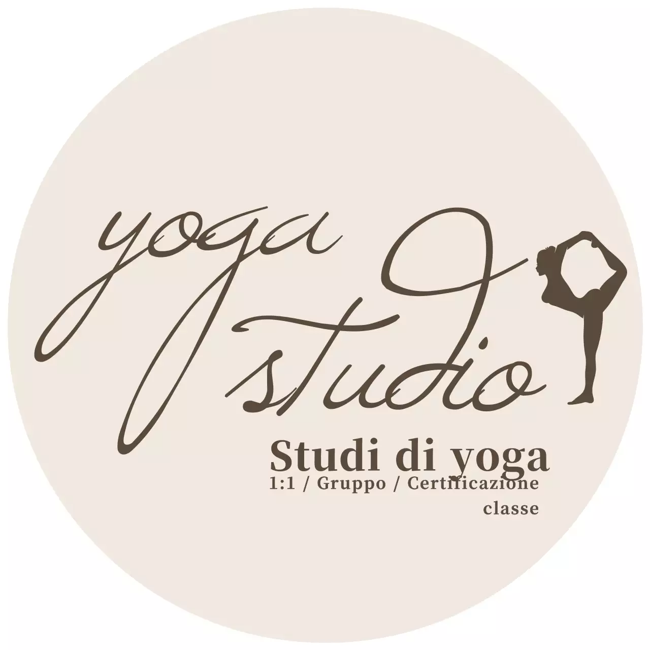 Semplice borsa ecologica promozionale beige per lo studio di yoga