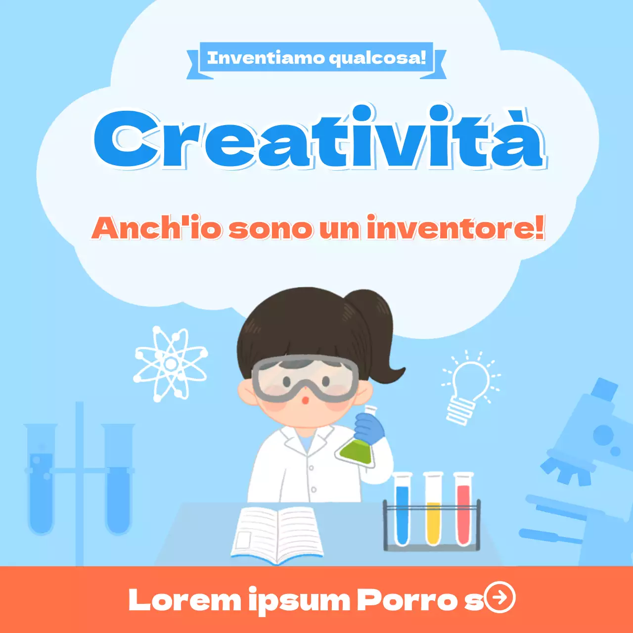 Invenzione in azzurro rosso Social media