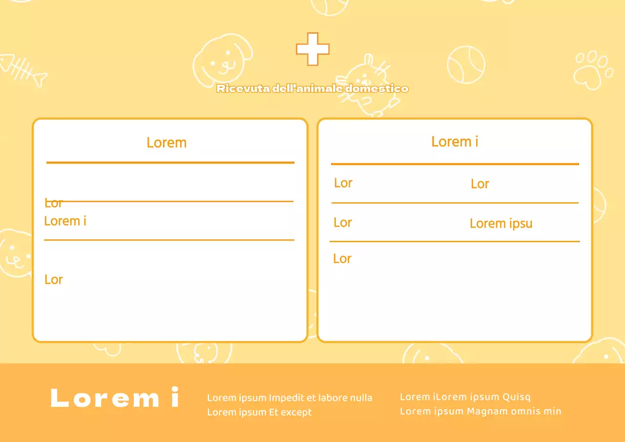 Ricevuta dell'animale domestico