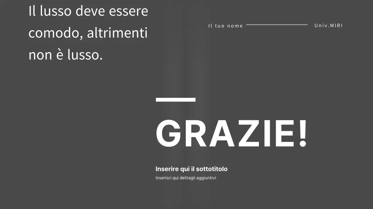 Presentazione del portafoglio