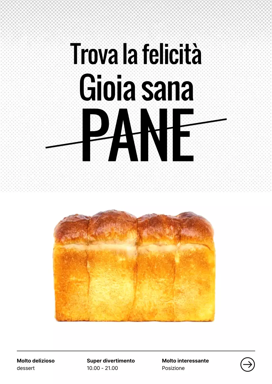Poster di panetteria giallo e nero