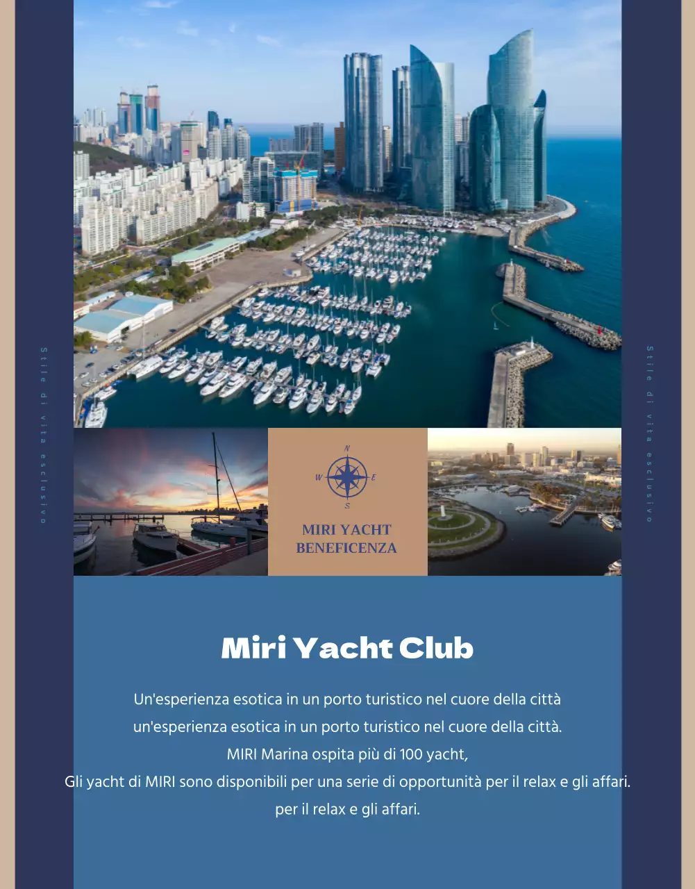 Uno yacht club privato in marina d'oro