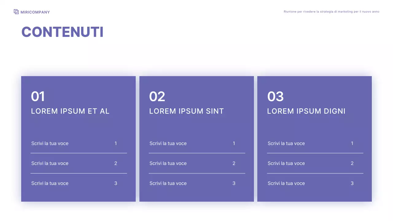 Officina aziendale con uno schema cromatico pulito nei colori del berry ferry