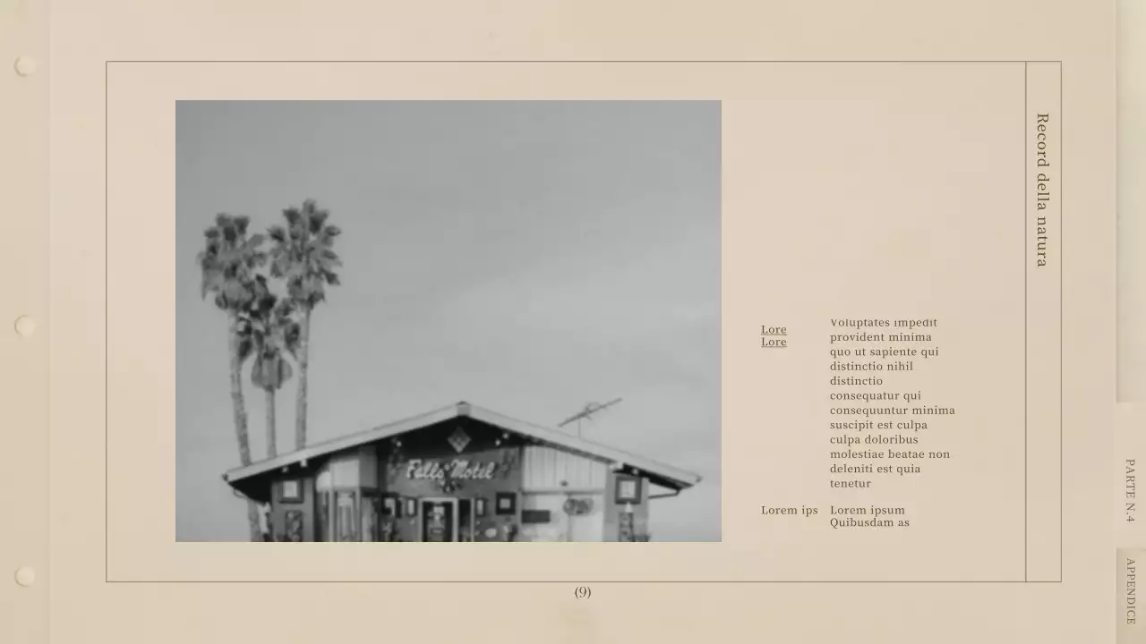 Un fotolibro beige di ispirazione vintage.