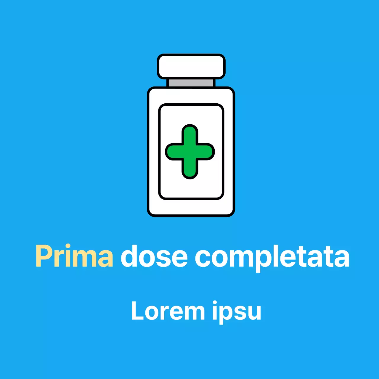 Adesivo medico per la vaccinazione corona azzurro