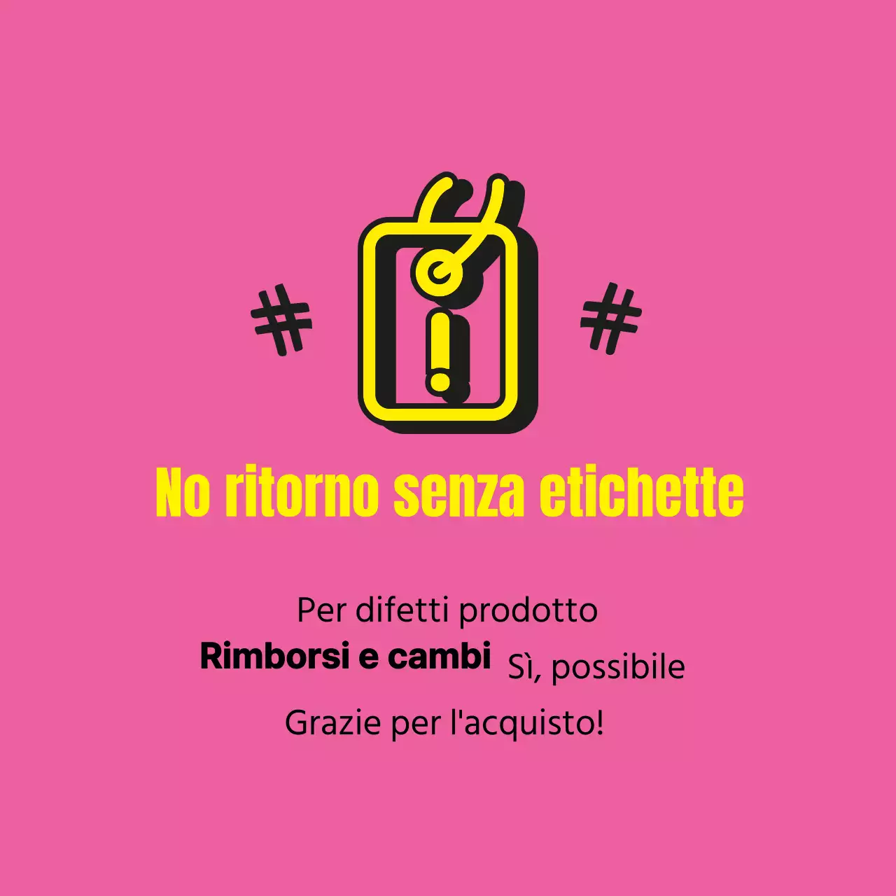 Nessun ritorno quando si rimuovono le etichette