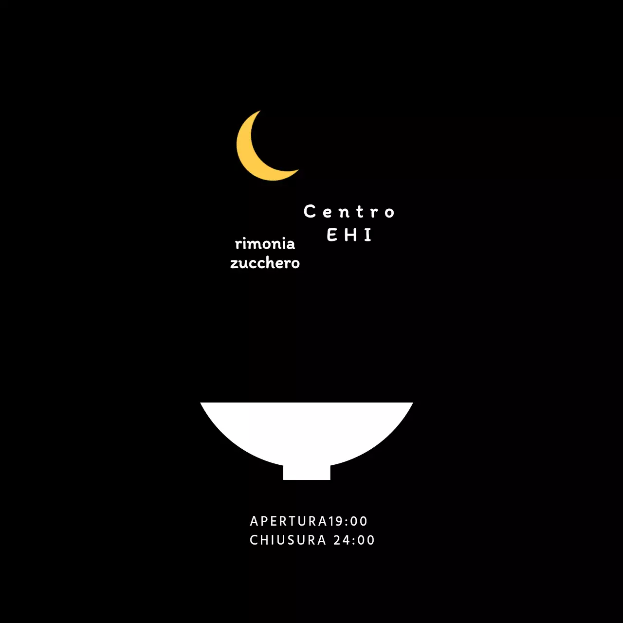 Logo nero semplice del ristorante Insegna del ristorante