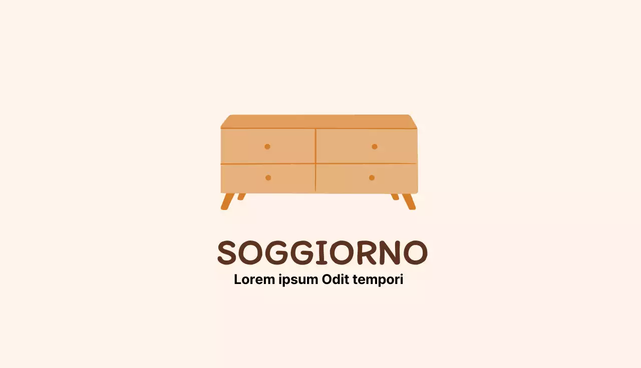 Illustrazione rosa Interni di mobili ordinati