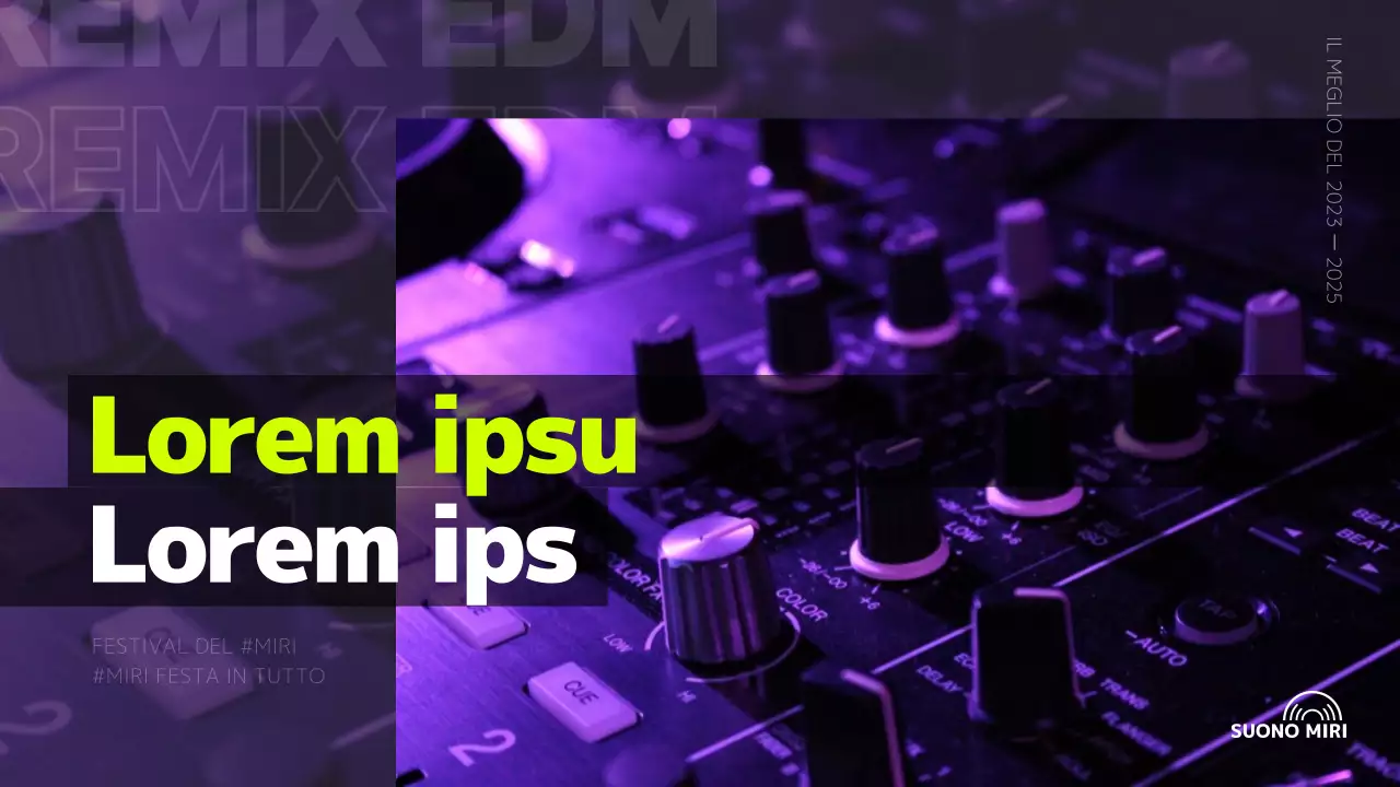 Miniatura di YouTube di una playlist EDM viola e sognante