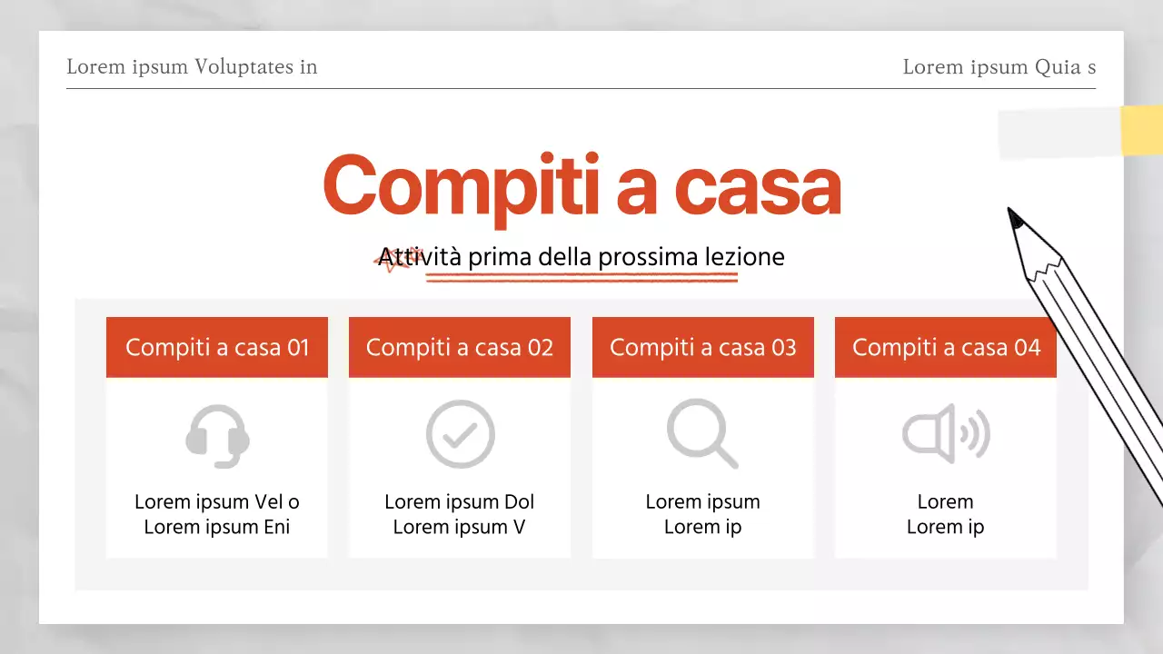 Risposte ai test di verifica a tema rosso e bianco