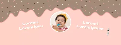 Portabicchieri rosa per gelato di buon compleanno