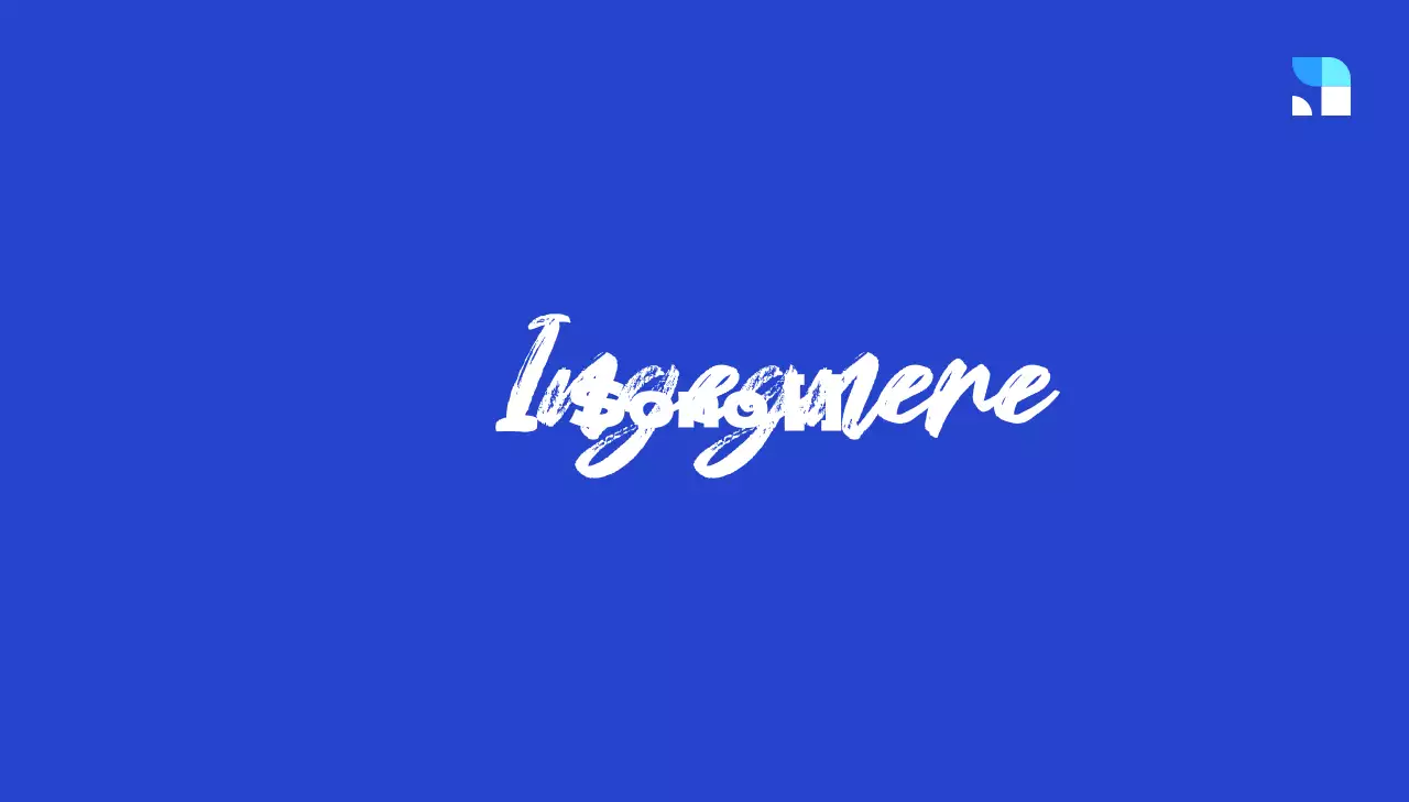 Design semplice con titoli di lavoro in corsivo evidenziati in blu