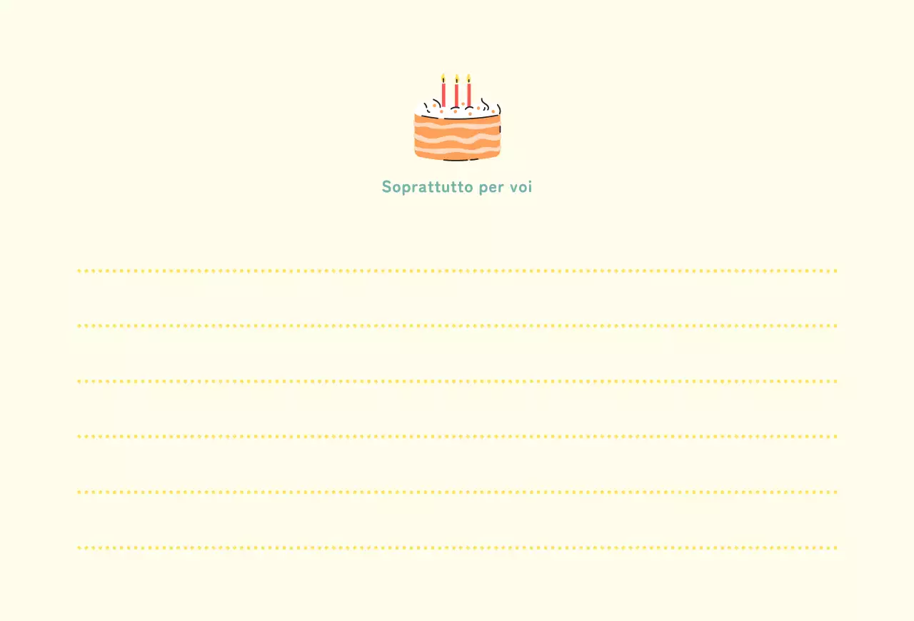 Cartolina gialla di compleanno