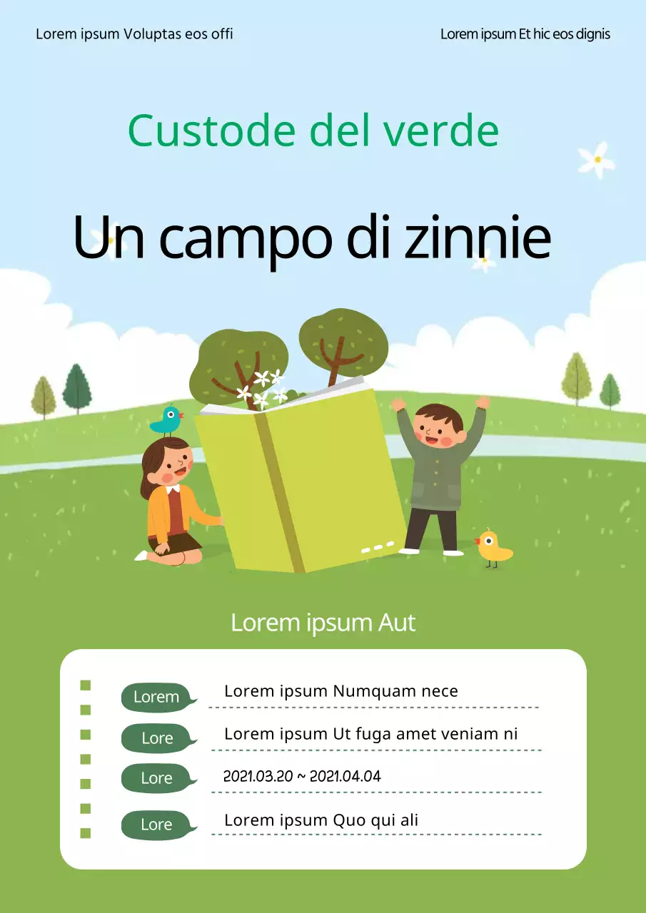 Illustrazione verde Promozione carina dell'Arbor Day