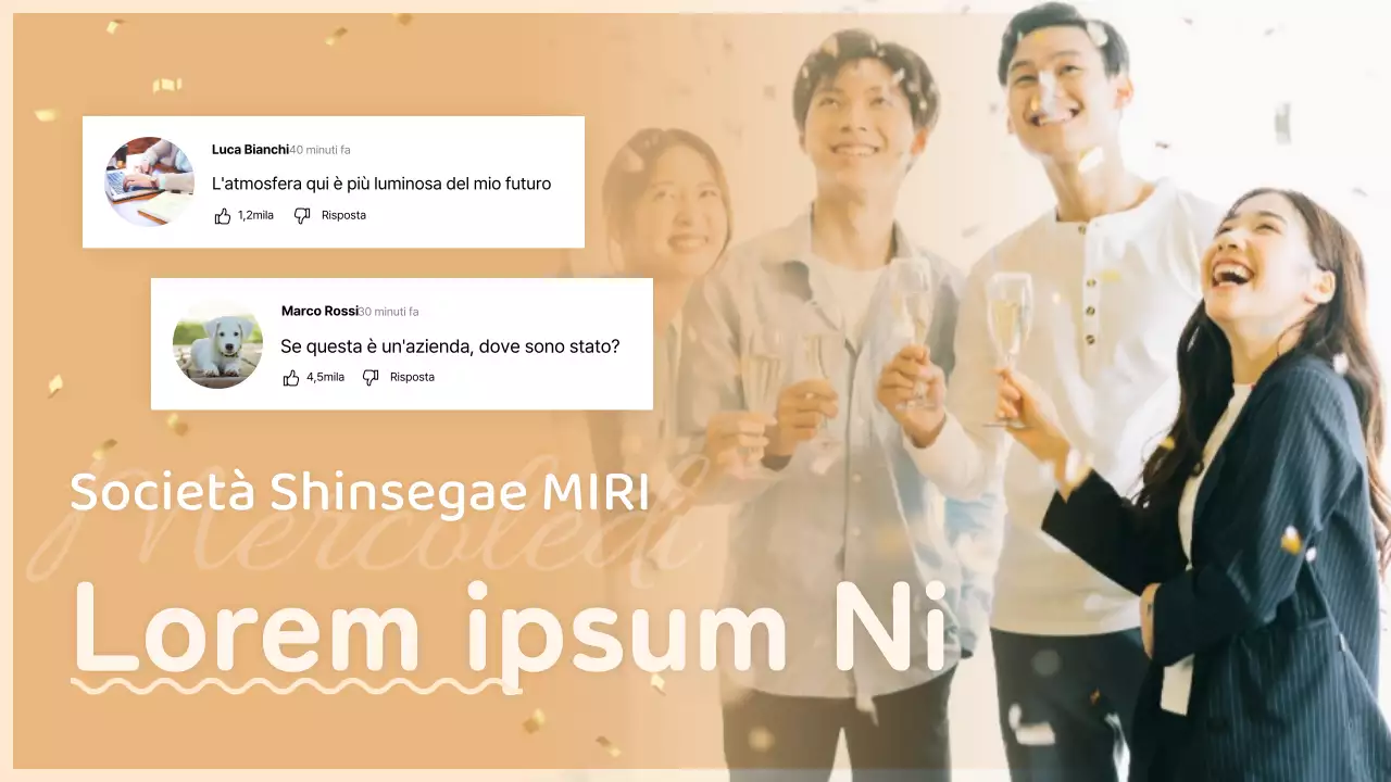 Presentazione del concetto di commento beige evento in-house