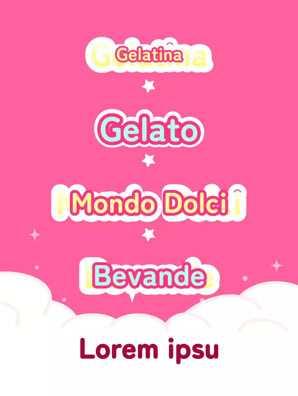 Una gelateria rosa e azzurra