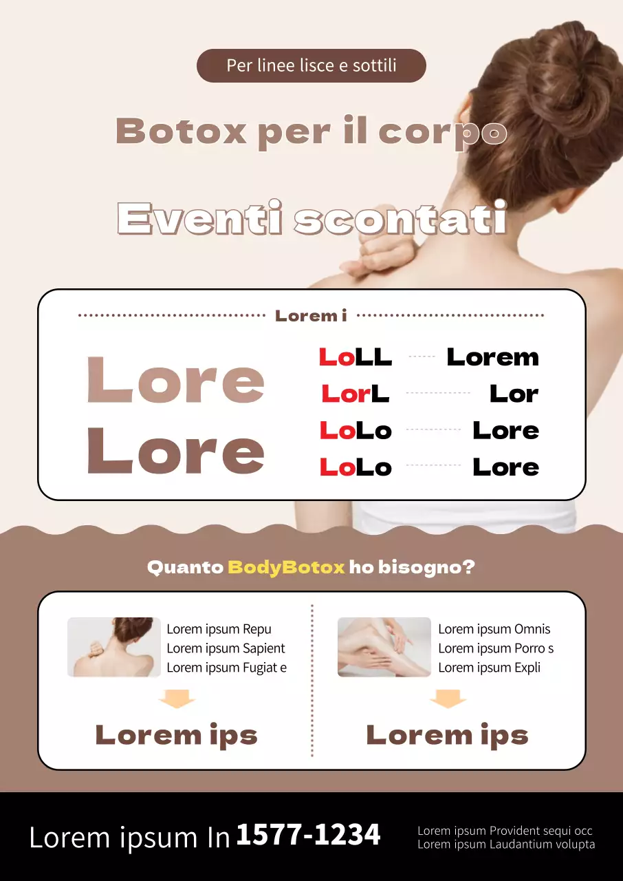 Poster promozionale di chirurgia plastica marrone e semplice ritratto