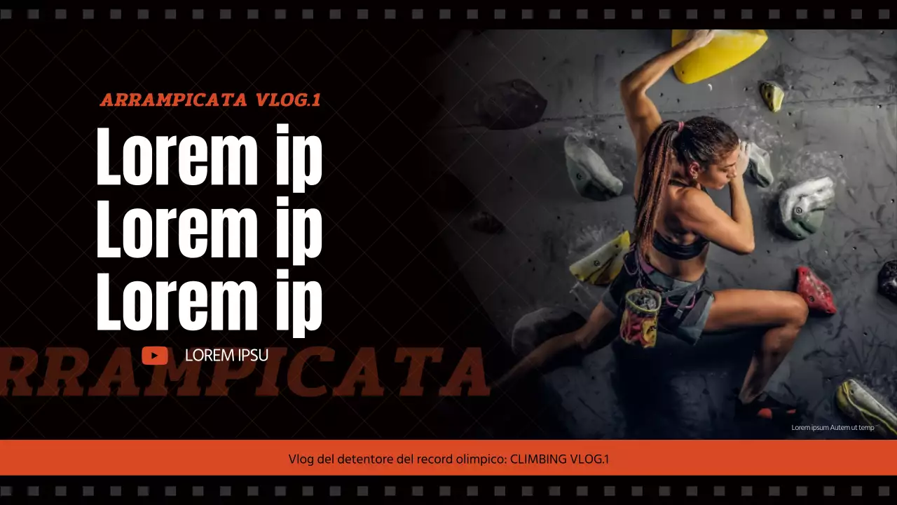Vlog di arrampicata in rosso e nero
