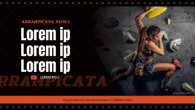 Vlog di arrampicata in rosso e nero