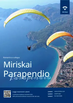 Poster per il parapendio blu navy, pulito e per il tempo libero