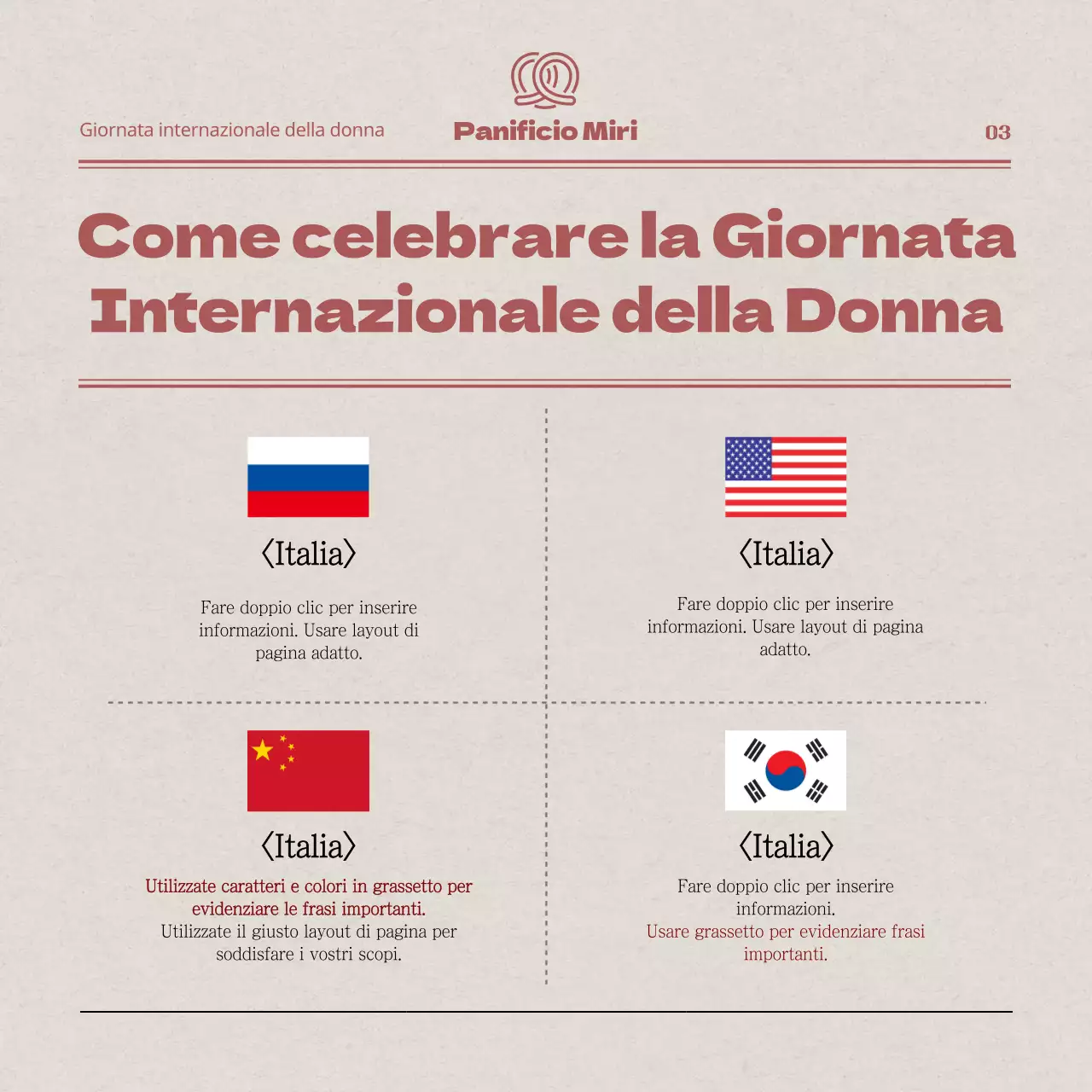 Concetto di giornale in beige e rossoCartolina per la Giornata internazionale della donnaNovità