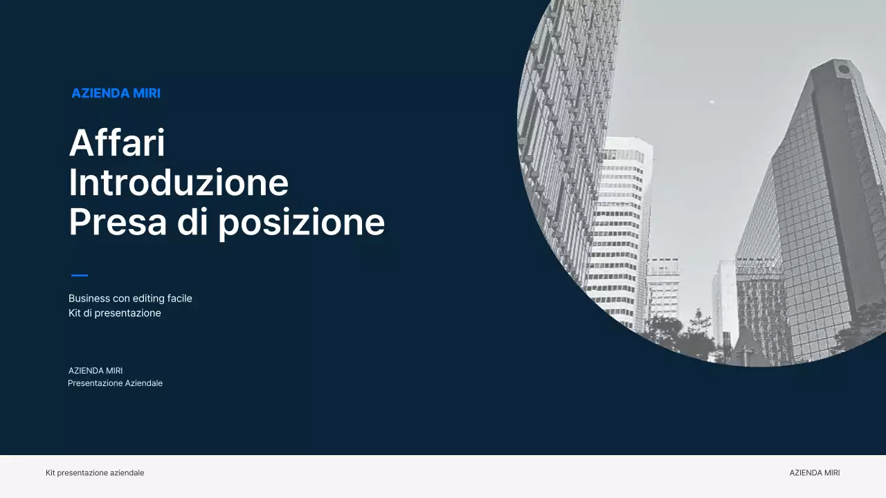 Materiali aziendali semplici in blu e grigio