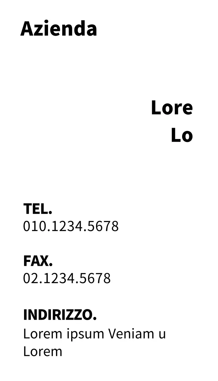 Biglietto da visita verticale aziendale1