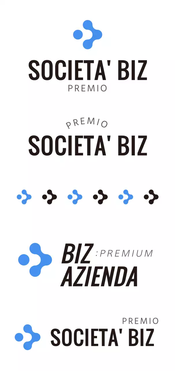 Stile semplice in nero e azzurro con logo aziendale