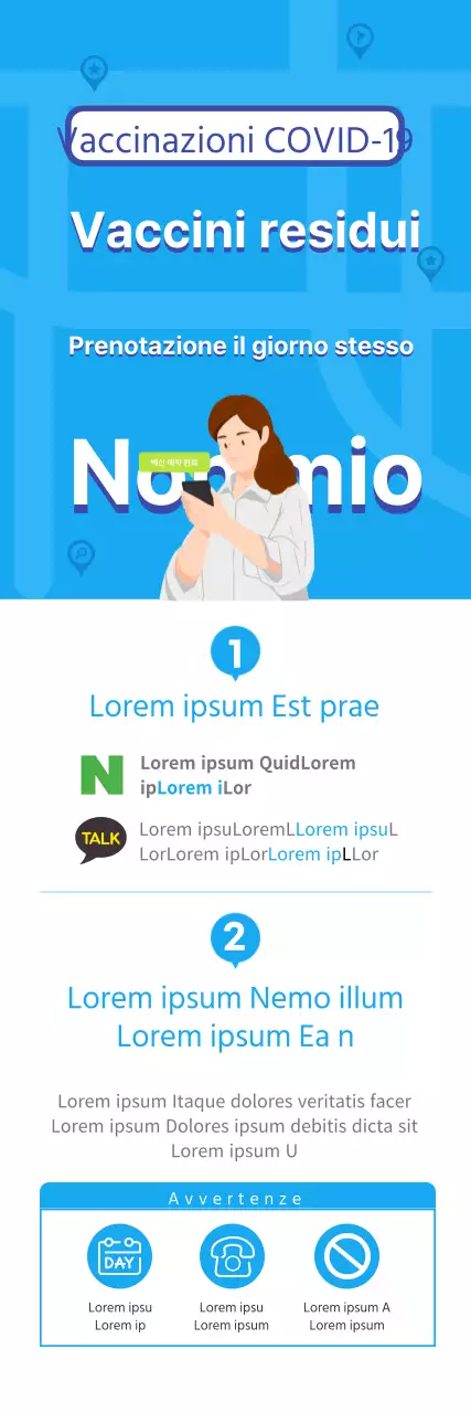 Appuntamenti per i vaccini il giorno stesso in una fidata confezione blu e ordinata