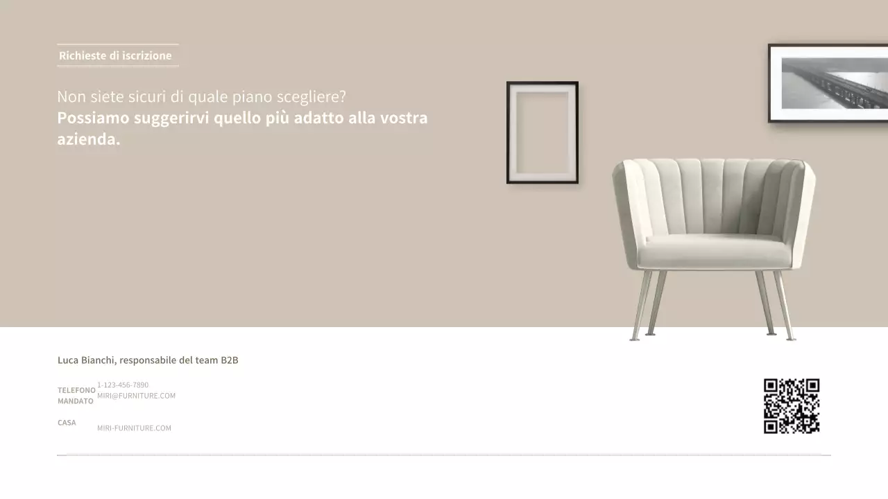 Presentazione della proposta di servizio di affiliazione per mobili aziendali di Braunton