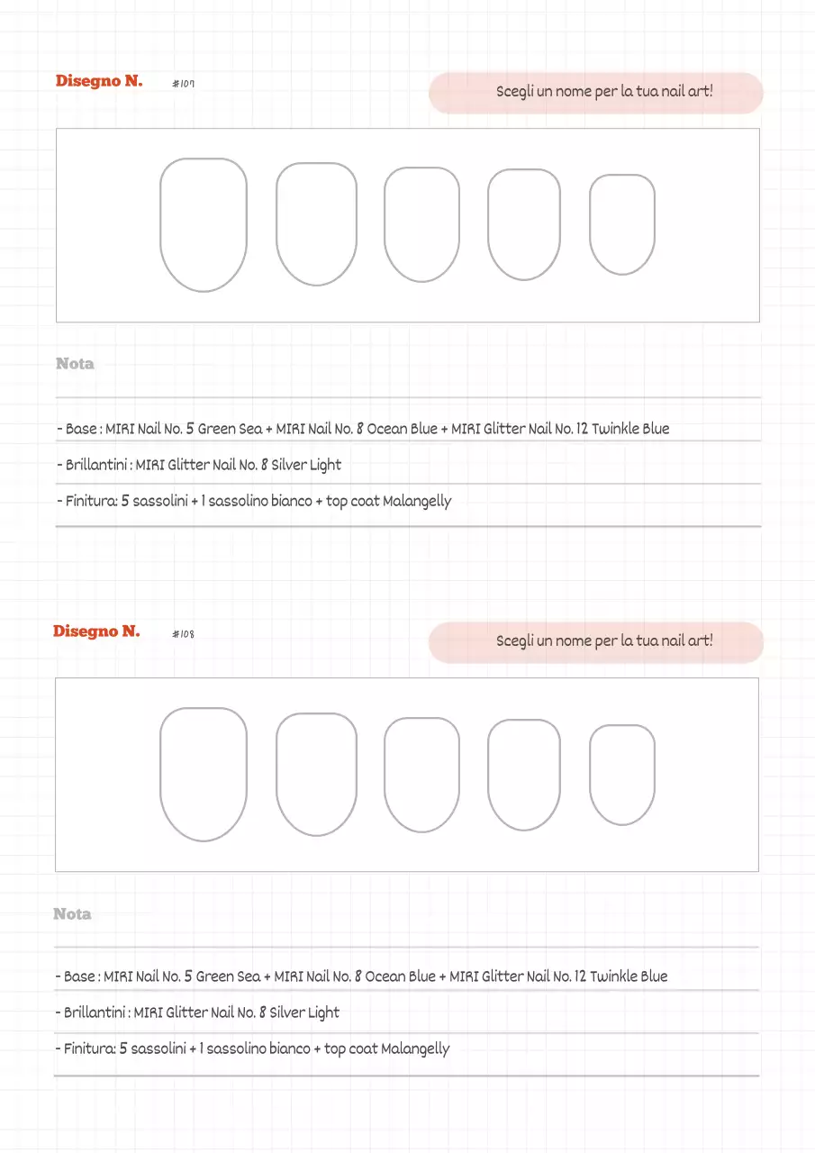 Semplici note di design per unghie in bianco e rosso