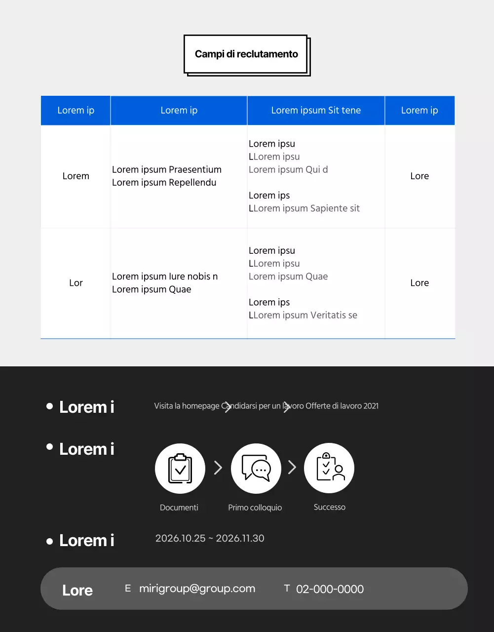 Dettagli del lavoro in blu